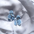 blue bubble arch earrings